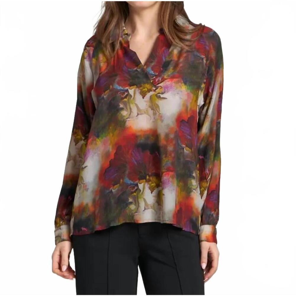NEW APNY pullover long sleeve blouse in red